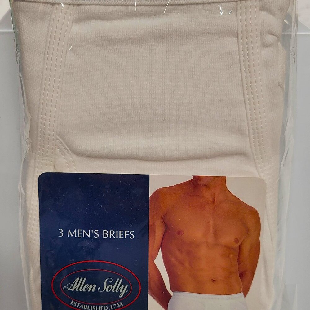 Vintage Allen Solly White Fly Front Briefs 36 100% Cotton 3 Pair
